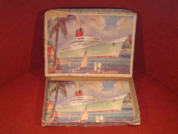 1940's JIGSAW PUZZLE OF THE VESSEL THE CARONIA